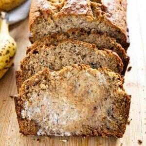 banana bread sliced
