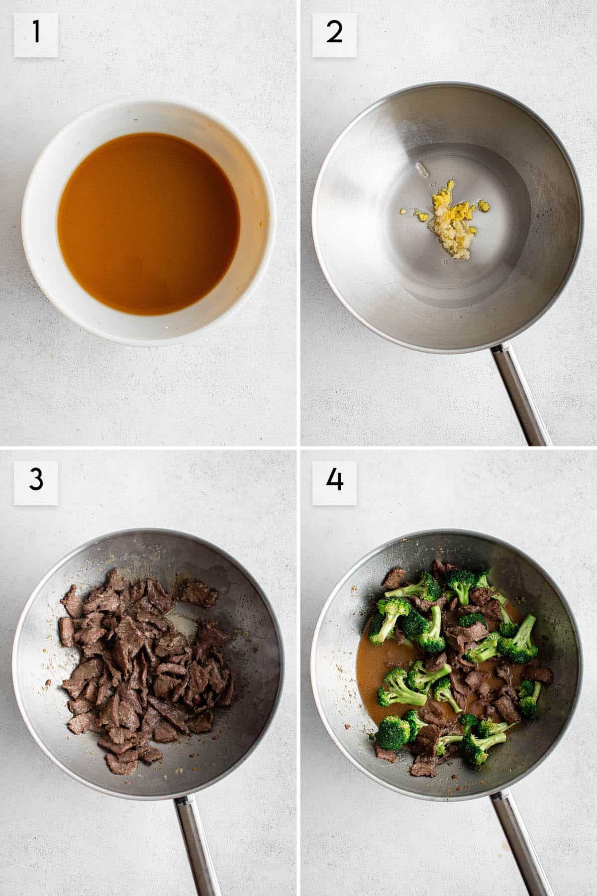 photo collage how to make beef and broccoli