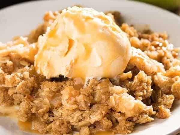 caramel apple crisp
