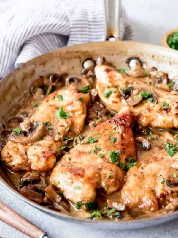 pan of chicken marsala