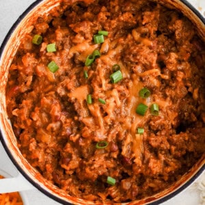 one pot chili cheese rice