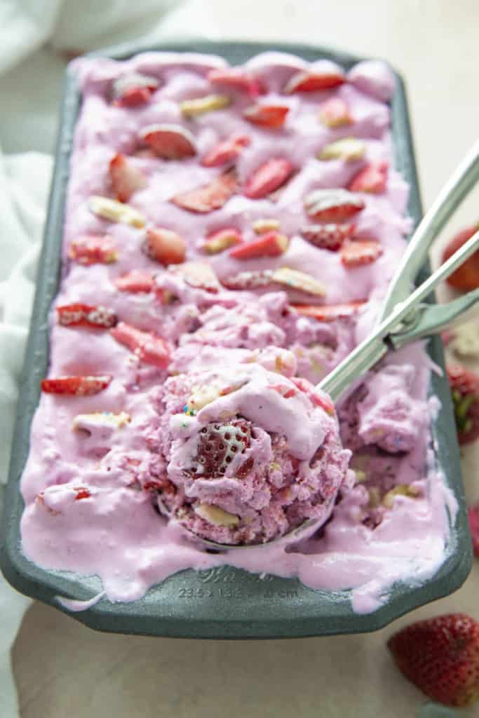 ice cream scoop with circus cookie ice cream