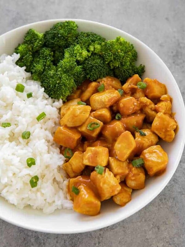 firecracker chicken in bowl