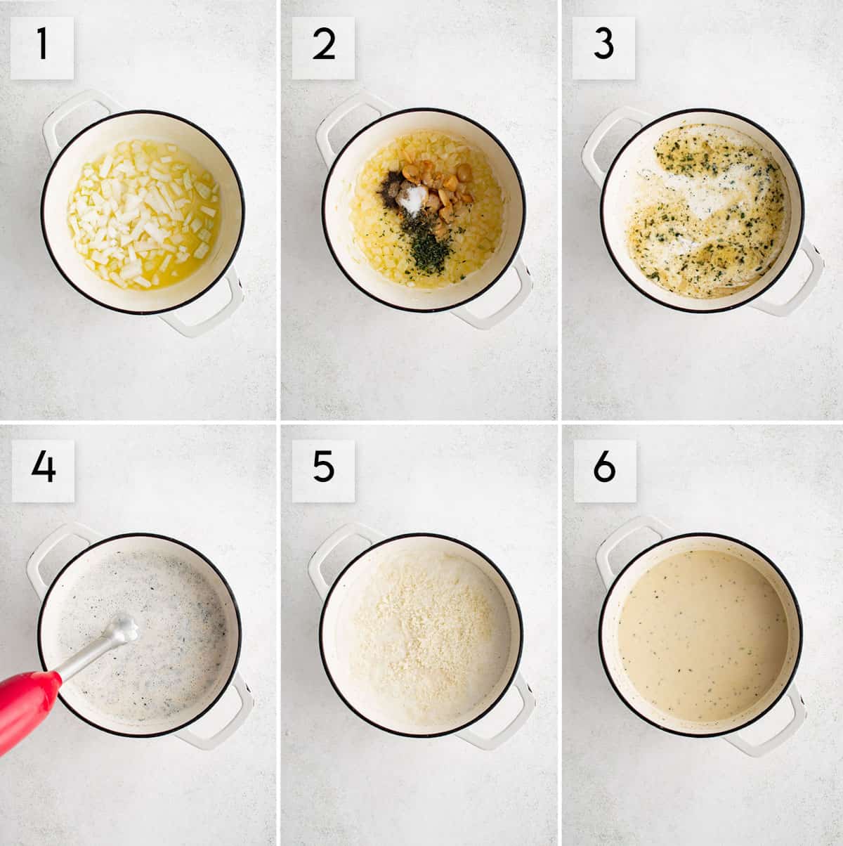 photo collage how to make garlic soup
