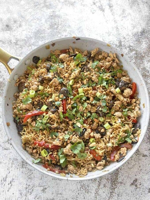 ground chicken asian noodles