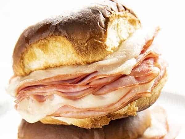 easy baked hot ham and cheese sandwiches
