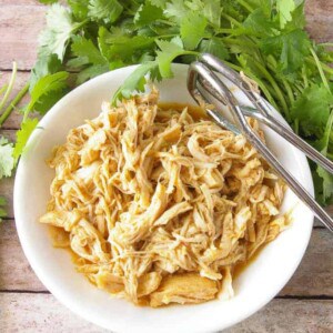instant pot taco chicken in a bowl