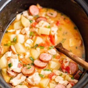cajun chicken with sausage in slow cooker
